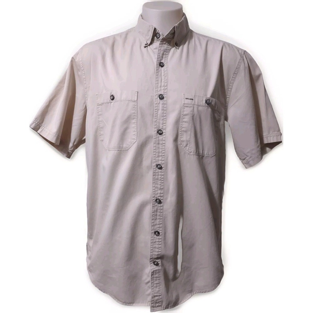 The Territory Ahead Shirt Mens LT‎ Tan Short Sleeve Utility Norm Cabin Gorp Core